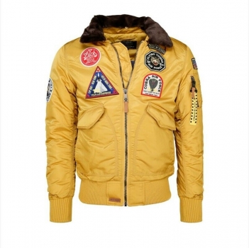TOP GUN FLIEGERJACKE mit Pelzkragen ′FLYING TIGERS′