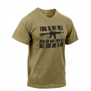 'This Is My Rifle' USMC Rifleman's Creed T-Shirt coyote brown