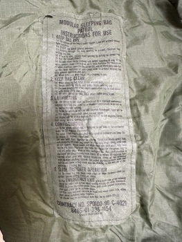 US Army GI MSS Modular Schlafsack System Patrol grün Sommer