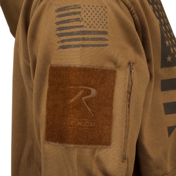 US Flag / USMC Eagle, Globe, & Anchor Concealed Carry Hoodie Coyote