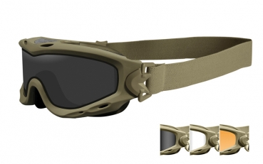 Wiley X Spear Dual Doppelglas Schutzbrille Tan Smoke/Clear/Rust