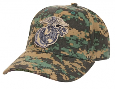 USMC Globe & Anchor Low Profile Insignia Woodland digital Cap