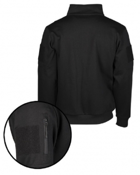 TACTICAL SWEATSHIRT MIT ZIPPER BLACK