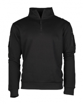 TACTICAL SWEATSHIRT MIT ZIPPER BLACK