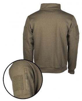 TACTICAL SWEATSHIRT MIT ZIPPER RANGER GREEN