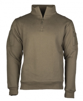 TACTICAL SWEATSHIRT MIT ZIPPER RANGER GREEN