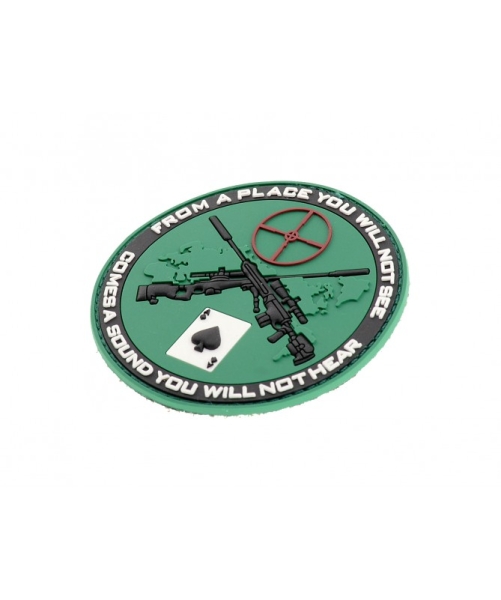 PIC ASS Sniper - FROM A PLACE YOU WILL NOT SEE - COMES A SOUND YOU WILL NOT HEAR - PVC Velcro patch