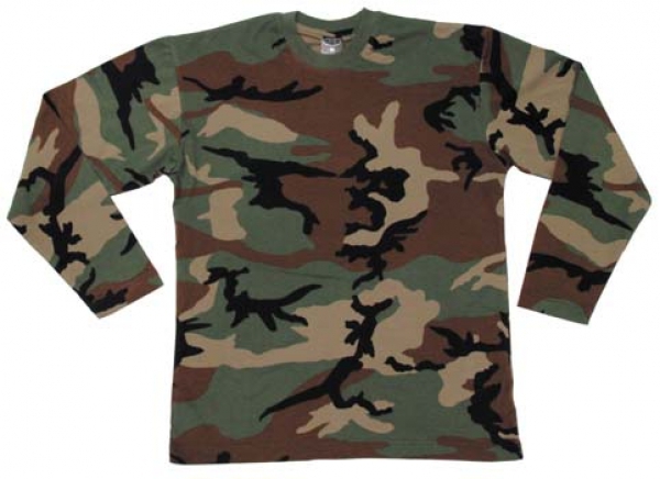 US Long Sleeve woodland camouflage Shirt