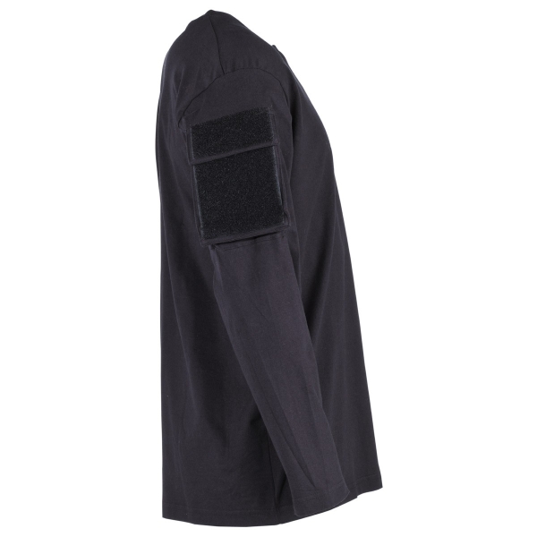 US Tactical Shirt Long sleeve mit Ärmeltaschen und Klettfäche schwarz
