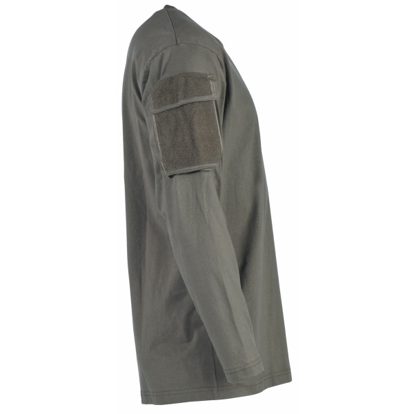 US Tactical Shirt langarm mit Ärmeltaschen und Klettfäche oliv