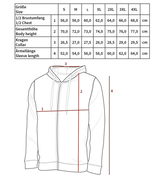 Kapuzen Sweatshirt Jacke black