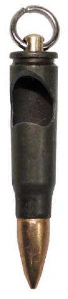 Anhänger-Patrone "AK-47" Messing mit Flaschenöffner
