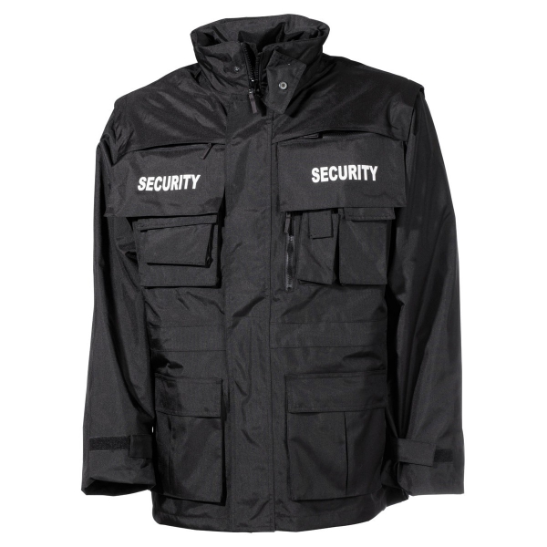 Jacke Security schwarz, wasserdicht und antistatisch