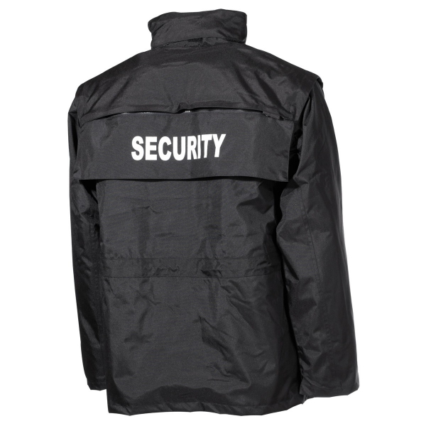 Jacke Security schwarz, wasserdicht und antistatisch