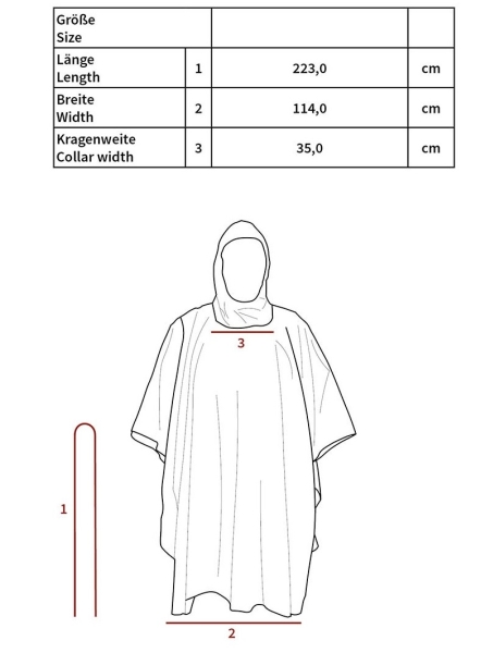 BW Poncho Regenumhang Rip Stop flecktarn