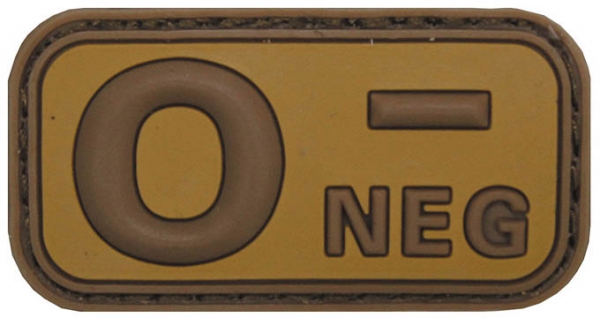 0 NEG 3D Klettabzeichen Coyote brown