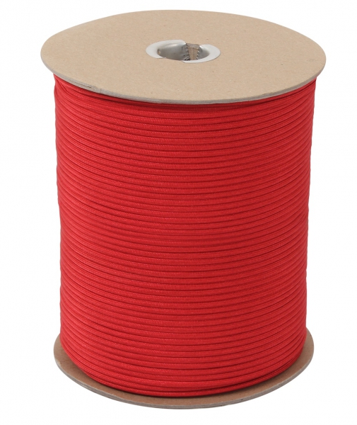 US MADE Parachute Fallschirmleine 550LB NYLON 1000 FT Red