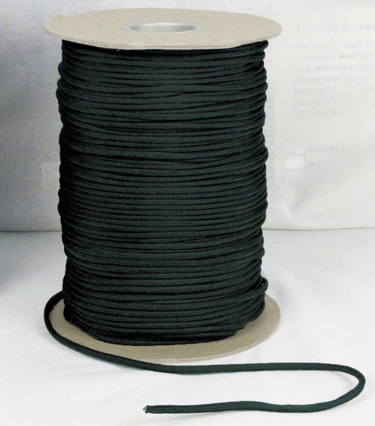 US MADE Parachute Fallschirmleine 550LB NYLON 1000 FT Black