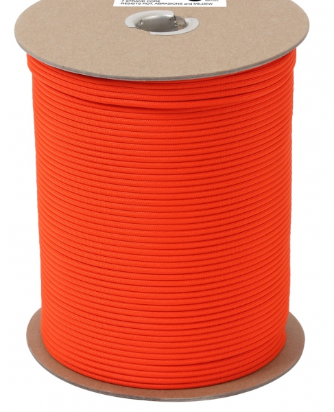 US MADE Parachute Fallschirmleine 550LB NYLON 1000 FT Safety Orange