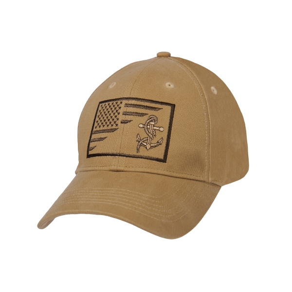 US Navy Anchor / Flag Low Profile Cap Coyote