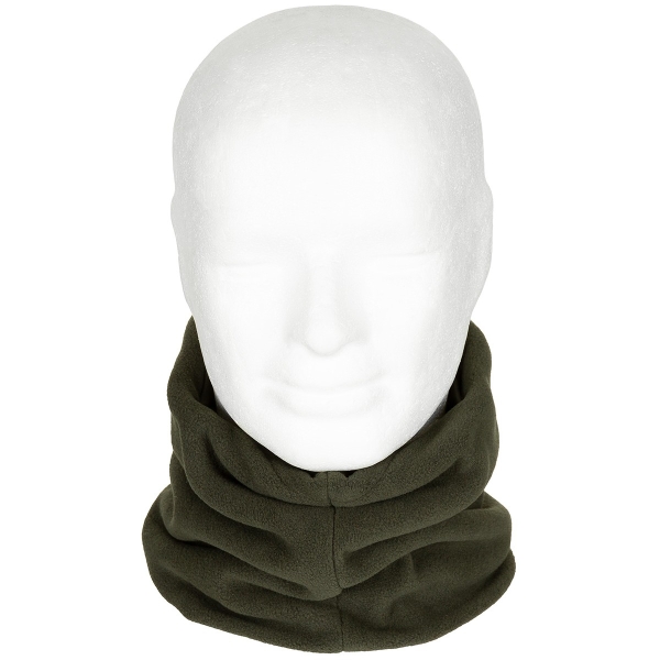 Rundschal Fleece mit Kopfteil Oliv