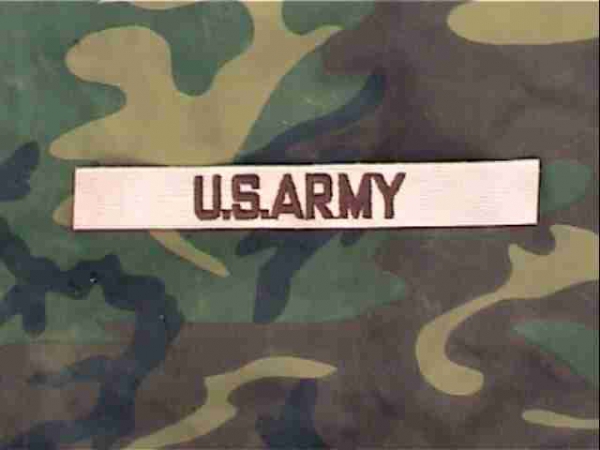 U.S. Army Desert tan DCU Uniform tape