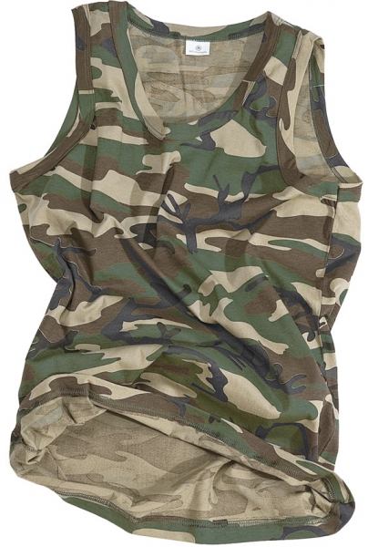 TANK TOP Muscle Shirt woodland camouflage