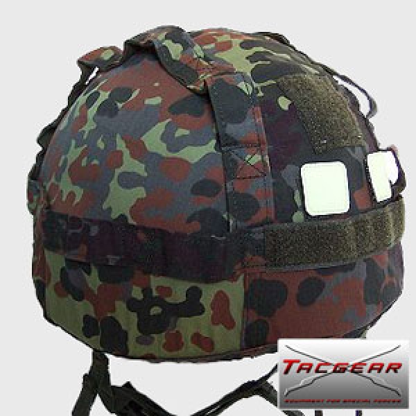 TACGEAR Kevlarhelm Helmbezug BW Flecktarn