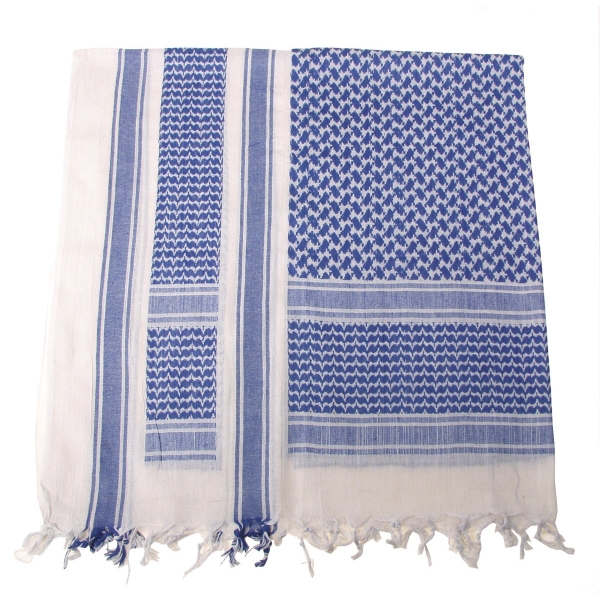 Halstuch Kopftuch  Tuch Shemagh blau / weiss
