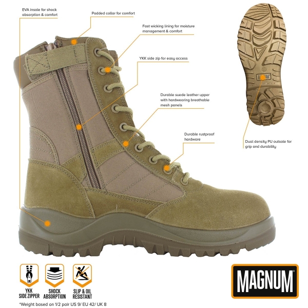 MAGNUM Einsatzstiefel Centurion 8.0 Sidezipper Coyote