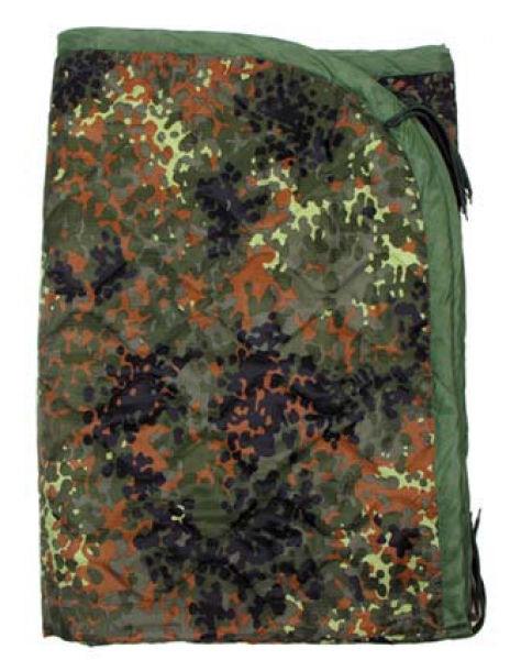 BW flecktarn Decke Ponchofutter Steppdecke