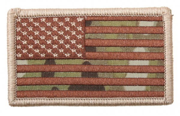 AMERICAN FLAGS MULTICAM - Forward Velcro Abzeichen