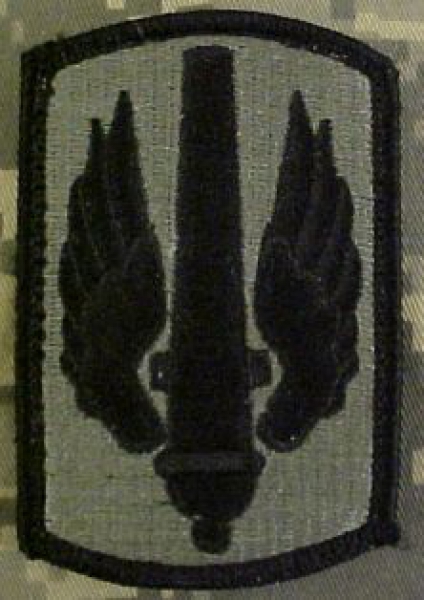 18th Field Artillery Brigade ACU patch foliage green