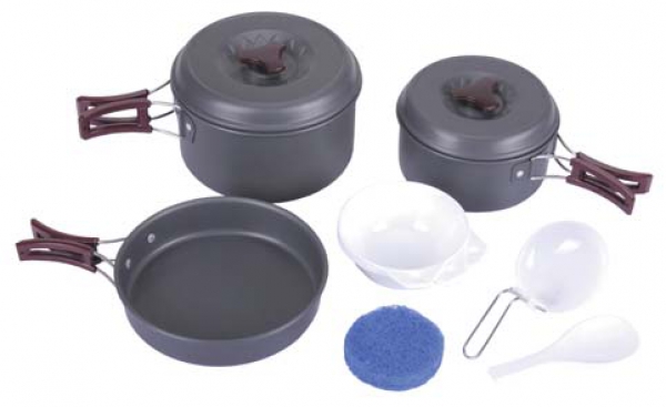 Kochgeschirr Set Aluminium eloxiert mittel
