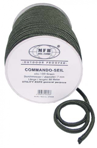 Commando Seil oliv 7 mm x 60 Meter