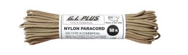US MADE Parachute Fallschirmleine 550LB NYLON 100 FT CORD COYOTE BROWN