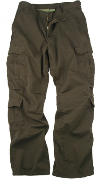 BROWN CAMO VINTAGE PARATROOPER FATIGUES PANTS