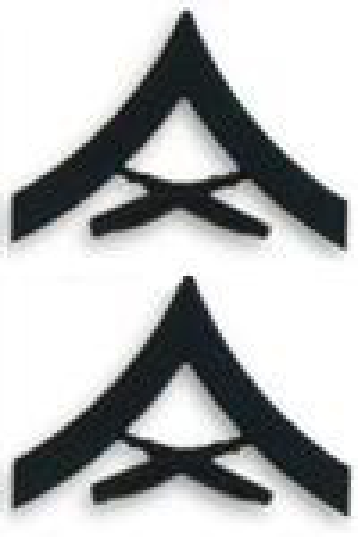 Lance Corporal MARINES Black metal Rank