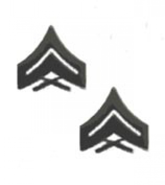 Corporal MARINES Black metal Rank