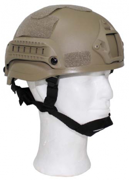 MICH 2002 Helm mit NVG-Mount und Siderails coyote tan