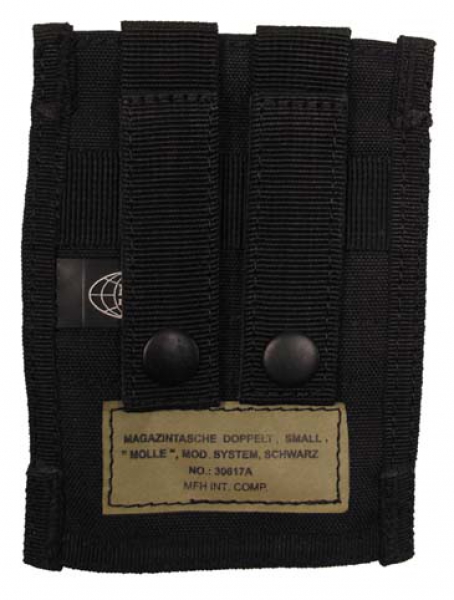 Doppel Pistolen Magazintasche MOLLE Modular System schwarz