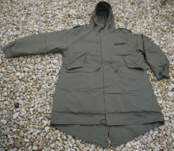 US Army GI SHELL KAPUZENPARKA Fishtail Parka M51 Feldparka Replica  oliv