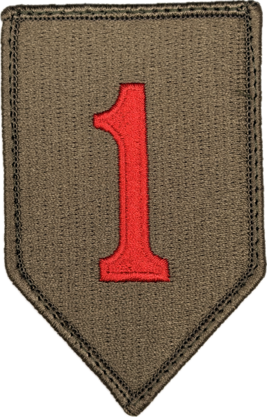 US Army 1st Infantry Division "BIG RED ONE" Klett Patch Full Color