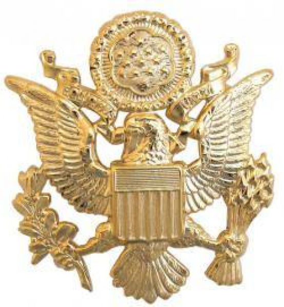 US Army Officer Cap Device Badge Metall Abzeichen