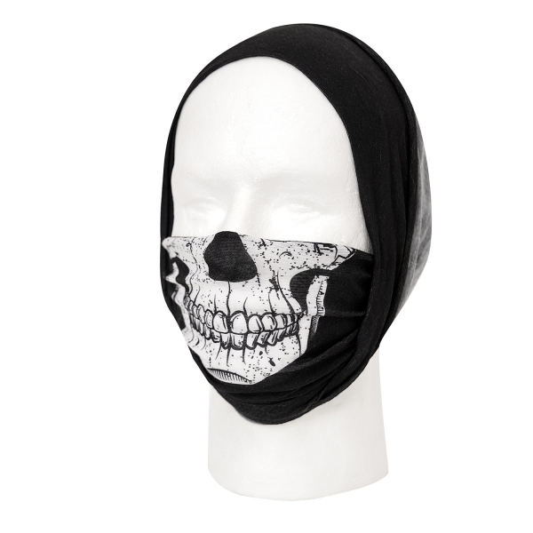 Multi-Use Neck Gaiter and Face Covering Tactical Wrap - Skull Print
