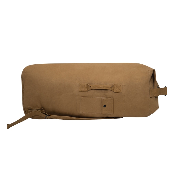 US HEAVY WIGHT CANVAS DOUBLE STRAP DUFFLE BAG COYOTE