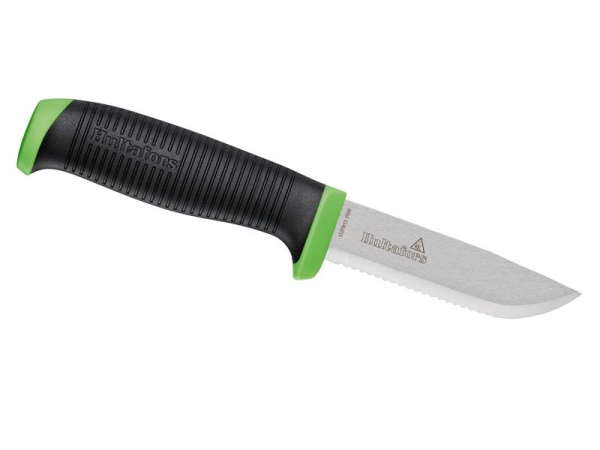Hultafors Seilmesser RKR Stahl 1.4116 mit Sägezahnung, PP-Griff mit Sontoprenüberzug und Kunststoff-Köcherscheide