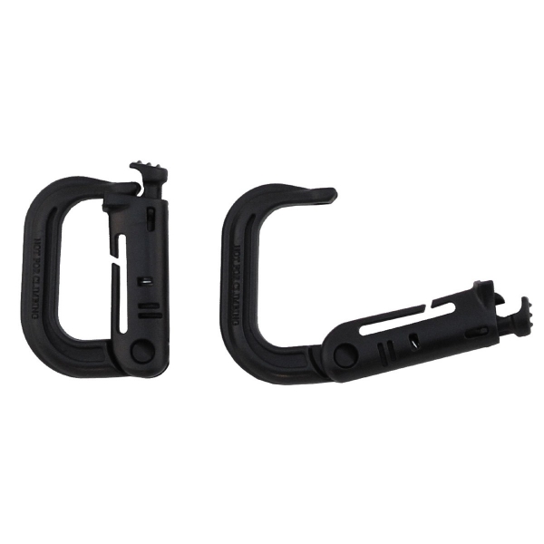 D-Ring MOLLE Karabiner schwarz 2er Pack