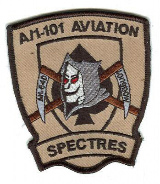 1st of 101st AVIATION A COMPANY "SPECTRES" AH-64D Apache Helicopter Longbow