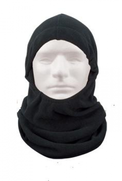 BALACLAVA LIGHTWEIGHT EXTRA LONG POLAR FLEECE BLACK